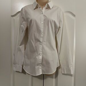 Worthington white button down cotton dress shirt.  Size 10. Great condition